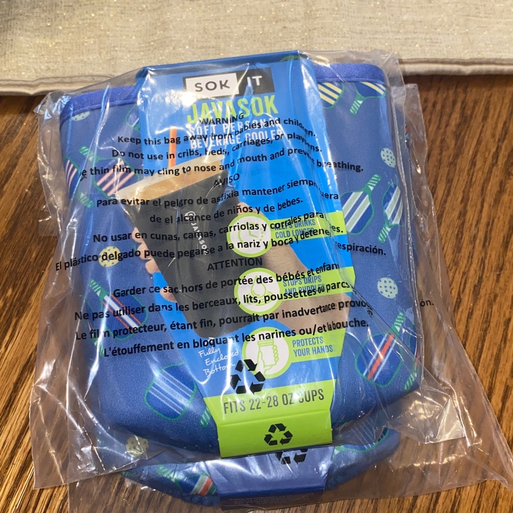 Pickleball Javasok  Sok It drink sleeve sz 22 28 oz drinks